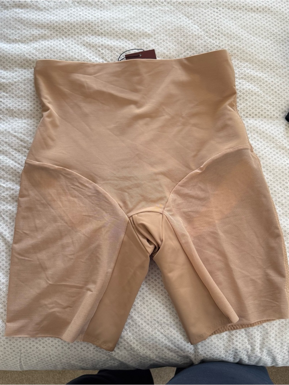 High-Waist Shaping Bike Shorts - Nude